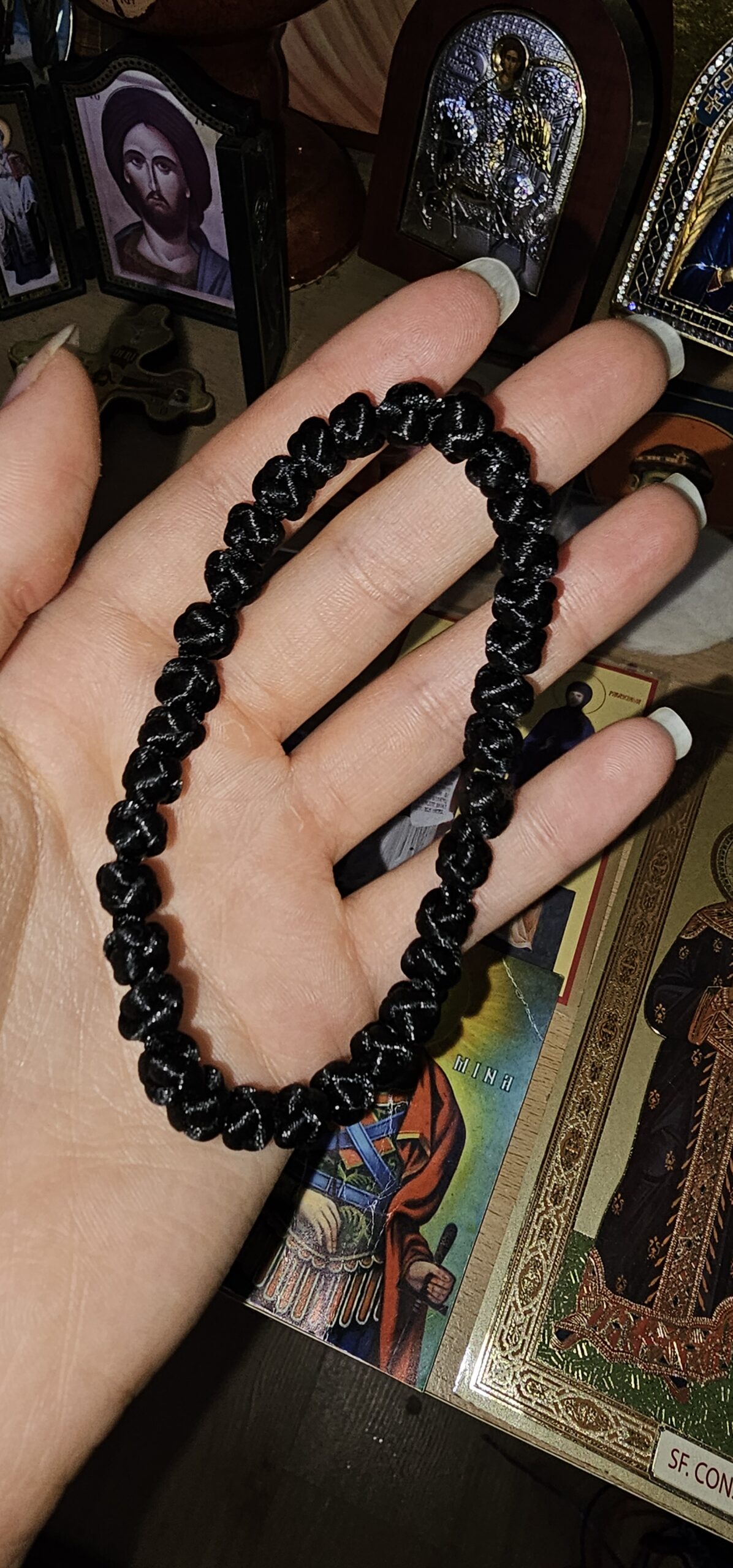 Komboskini (Gebetsschnur) - 50 Knoten - Schnur Ø2 mm - Farbe wählbar - Image 2